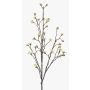 Konstgjord lönngren LIUVA med blommor, krämfärgad, 110cm