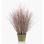 Konstgjort lampstädargräs OVIDIO, tofsar, zinkkruka, rosa-grön, 100cm
