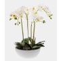 Konstgjord Phalaenopsis-orkidé MINA i keramikkruka, vit, 60cm