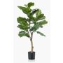 Konstgjord Ficus Lyrata EUSEBI, konststam, grön, 90cm