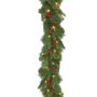 Konstgjord julgirland BUKAREST, dekorerad, LED-lampor, 275cm, Ø30cm
