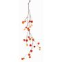 Konstgjord Physalis-girland PAX med frukter, röd-orange, 120cm