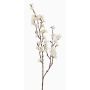 Konstgjord körsbärsblomkvist ARIELLE med blommor, vit, 75cm, Ø1,5-3,5cm