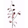 Konstgjord lunaria-gren SALEM, röd-silver, 90cm