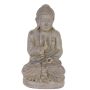 Buddha-figur SHANTA, sittande i meditation, grå, 45cm