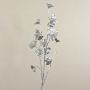 Konstgjord ginkgogren ARWID med glitter, silver, 105cm