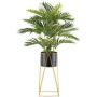 Plastpalm Kentia WILSON i metallkruka, med stativ, 110cm