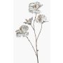 Konstgjord hibiskus KEALANI, metallic-silver-guld, 80cm