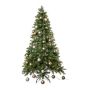 Konstgjord gran APALMO, LED-lampor, grön-krämfärgad, 150cm