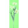Konstgjord gren med alpsk edelweiss HARTYN, vit, 30cm