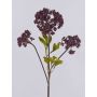Konstgjord blomkvist av rölleka VOLKERDINE, mörkvioletta, 70cm