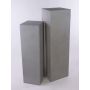 Fyrkantig planteringspelare LIMBORO, 2 st, glasfiber, sand, 28x28x100cm, 35x35x120cm