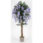 Konstgjord blåregn ANNIARA, äkta stammar, med blommor, lila, 200cm - Tillverkad i Italien