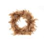 Naturdekoration krans av hökfjädrar MEDANA, natur, Ø25cm