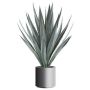 Konstgjord suckulent Agave tequilana BRINK i dekorativ kruka, grågrön, 110cm