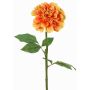 Konstgjord dahlia TINKALA, orange-gul, 60cm, Ø12cm