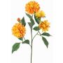 Dekorativ kvist, konstgjord dahlia QUINKA, orange-gul, 70cm