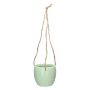 Hängande blomkruka i dolomit DOMINGOS, mint, 8,5/44cm, Ø10,8cm
