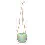 Hängande blomkruka i dolomit DOMINGOS, mint, 10/65cm, Ø13cm