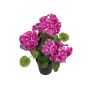 Konstgjord pelargon ELISABETTA i dekorativ kruka, violett, 35cm