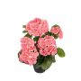 Konstblomma Geranium ELISABETTA i dekorativ kruka, laxfärgad, 35cm