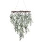 Konstgjord takkrans av cypress DINSA med kottar, frostad, grön-vit, 55cm