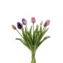 Konstgjord tulpanbukett Mix LONA, rosa-lila, 40cm