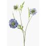 Konstgjord kvist av scabiosa RUXTER, blå-lila-grön, 60cm, Ø6-8cm