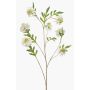 Konstgjord gren av scabiosa RUXTER, vit, 110cm, Ø7-9cm