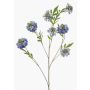 Konstgjord kvist Scabiosa RUXTER, blå-lila-grön, 110cm, Ø7-9cm
