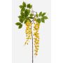 Stor konstgjord blåregn-gren NISSRINE med blommor, gul, 145cm