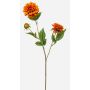 Konstgjord dahlia-gren CEVAST, orange, 70cm, Ø7-8cm