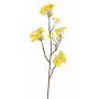 Konstgjord lönngren ALHENA med blommor, gul, 70cm, Ø5-9cm