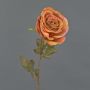 Konstgjord ros NAJMA, torkad look, orange-cerise, 65cm, Ø10cm