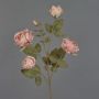 Konstgjord rosgren SITARA, torkad look, gammaldagsrosa, antikrosa, 75cm, Ø5-8cm
