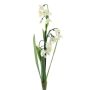 Dekorativ snödroppsblomma ASOMB, med stödpinne, vit, 45cm