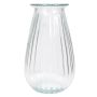 Glasvas DORITA med räfflor, klar, 21cm, Ø13cm