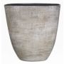 Oval keramikvas AGAPE med ådring, vitbrun, 51x17x57cm