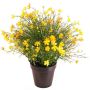 Dekorationsblomma flitiga Lisa GISINDA i dekorativ kruka, gul-orange, 40cm