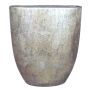 Oval keramikvas AGAPE med struktur, guld, 51x17x57cm