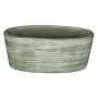 Oval keramikskål för orkidéer ADELPHOS, räfflad, gråbrun, 33x15x15cm