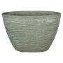 Oval keramikkruka för orkidéer ADELPHOS, räfflad, gråbrun, 32x14,5x22,5cm