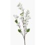 Konstgjord gren med prydnadskörsbär AKEMI med blommor, vit, 90cm