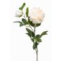 Stor konstblomma, pion ALEDIS, krämfärgad, 100cm, Ø7-17cm