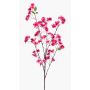 Konstgjord prydnadspersikogren SANTANA med blommor, cerise, 100cm