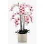 Konstgjord orkidé Phalaenopsis CECILE, keramikkruka, rosa-cerise, 100cm