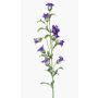Dekorativ konstblomma, klockblomma AIMI, mörklila-vit, 90cm, Ø3-5cm