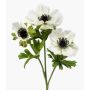 Konstblomma anemon RUBINA, vit, 55cm, Ø4-10cm
