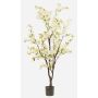 Konstgjord körsbärsblomstrande träd JANKFUN med blommor, konstgjord stam, vit, 175cm