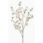 Konstgjord gren av prydnadskörsbär VERIANO med blommor, vit, 120cm